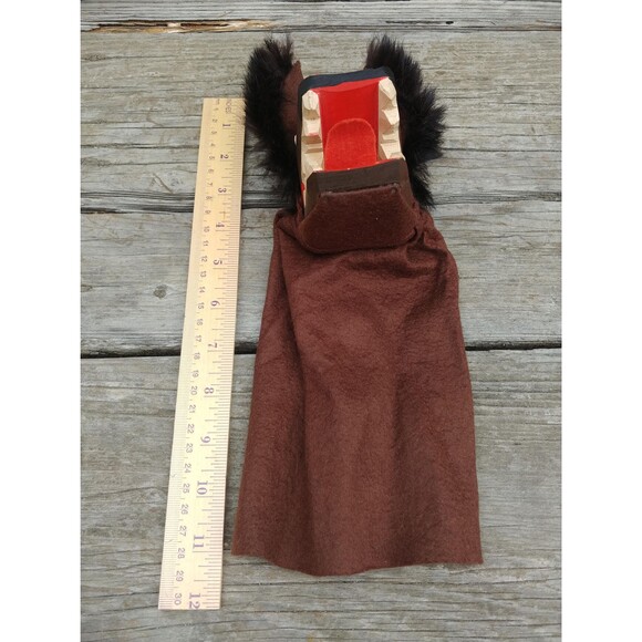 Vintage Carved Wood Wolf Hand Puppet, Collectable German Folk Art - Picture 10 of 10